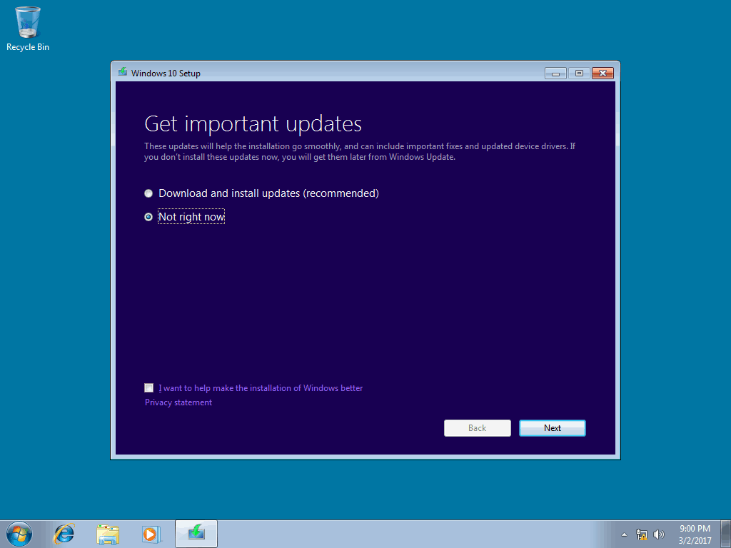 перейти на Fall Creators Update с Windows 7 / 8.1
