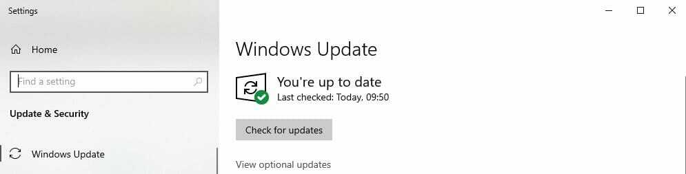 Posodobitev sistema Windows 10