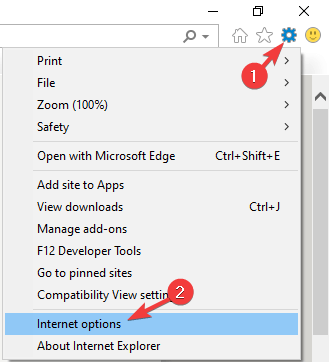 Opciones de Internet como agregar sitios confiables en Windows 10 