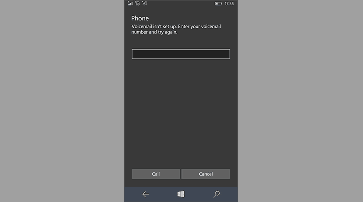 візуальна голосова пошта Windows 10 -