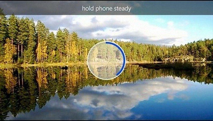 „Windows 10 Mobile“ fotoaparato programai įjungiamas „Panoramos“ režimas