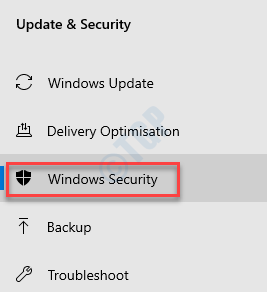 Indstillinger Opdatering og sikkerhed Windows-sikkerhed