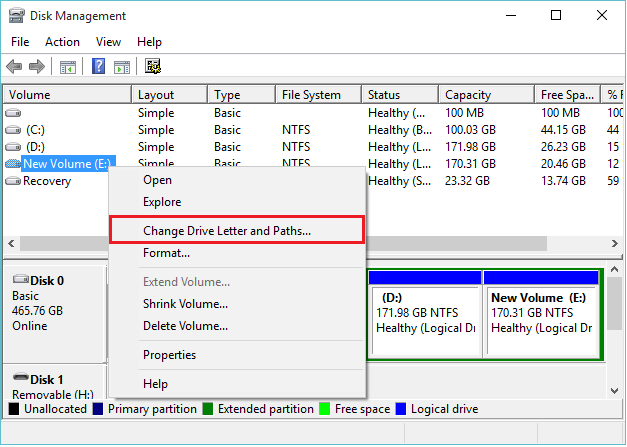 Kā nomainīt diska burta nosaukumu operētājsistēmā Windows 10