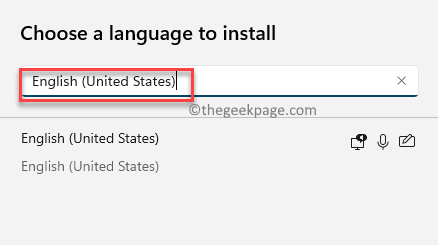 Wählen Sie eine Sprache für die Installation Typ Englisch (USA) Suchen