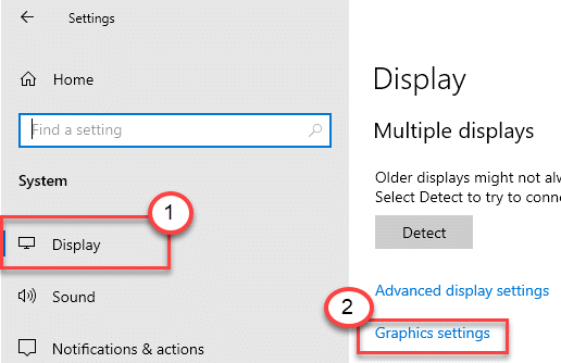 Configuración de gráficos Display Min
