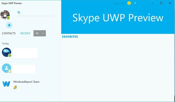 Skype UWP Preview, 최신 Windows 10 빌드로 데뷔