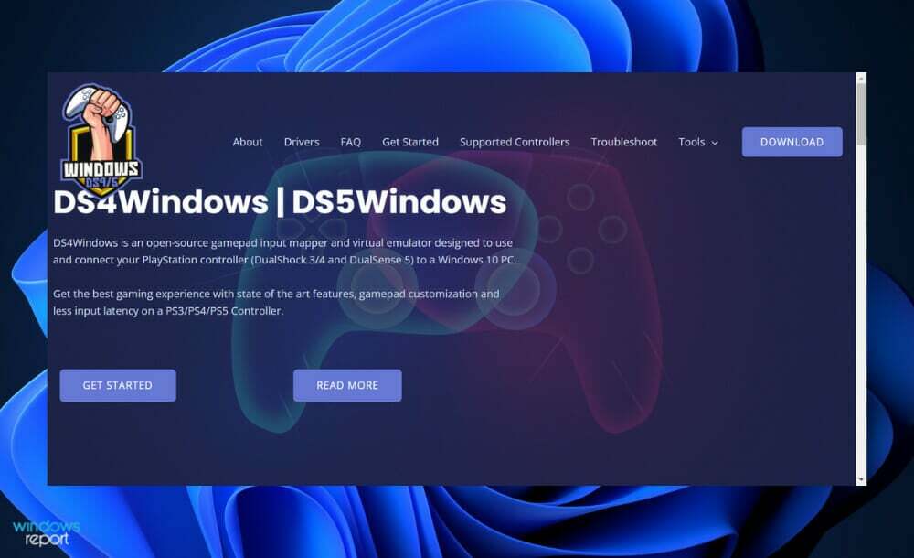موقع الويب ds4 windows 11 لا يعمل