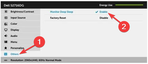 Monitor Deep Sleep – externí monitor nebyl po spánku detekován