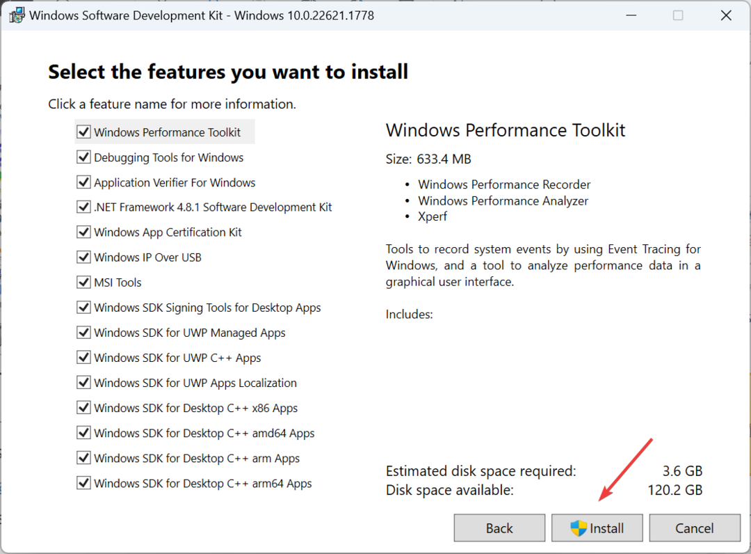 Installer Windows-softwareudviklingssæt