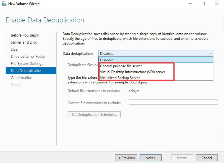 aktivera Windows 11 datadeduplicering