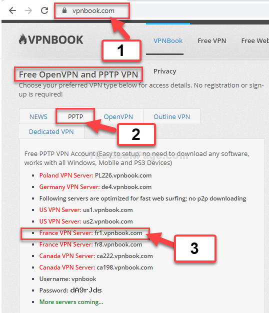 Πρόγραμμα περιήγησης Vpnbook.com Δωρεάν αντίγραφο Openvpn και Pptp Vpn Pptp France Vpn Server
