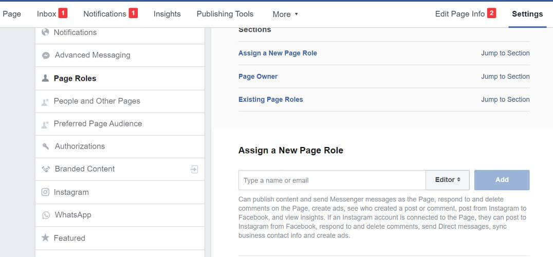 修正：このページはFacebookでユーザー名を持つ資格がありません