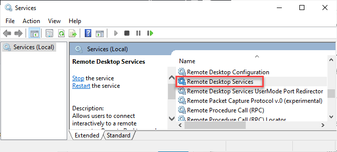 Servizi Desktop remoto Dc Min