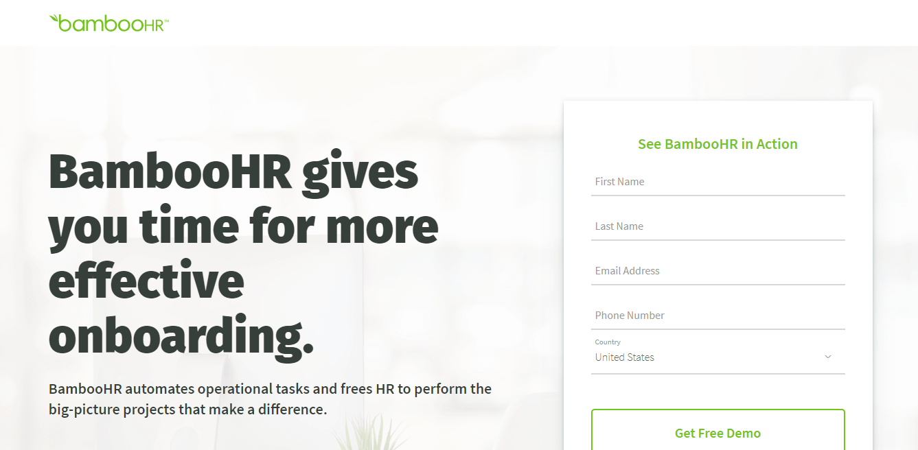 BambooHR - registrační software