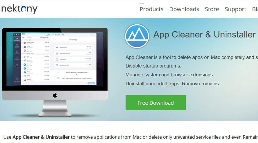 pulitore di app e programma di disinstallazione gratuito per mac cleaner