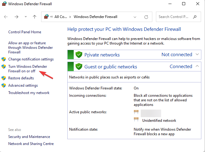 Включете или изключете Windows Defender