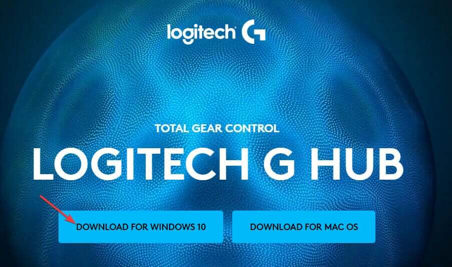 زر التنزيل logitech g hub windows 11 لا يعمل