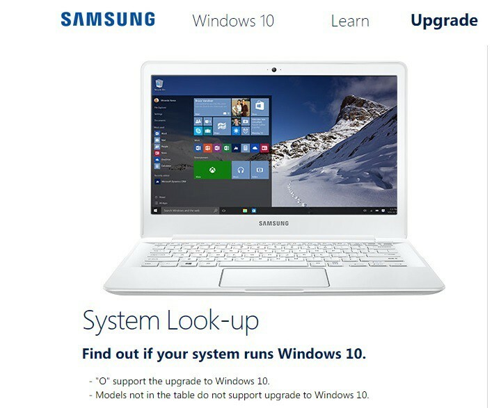 Samsung sconsiglia l'installazione di Windows 10 su laptop e PC