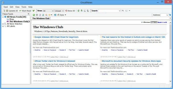 Windows-RSS-Leser-Greatnews