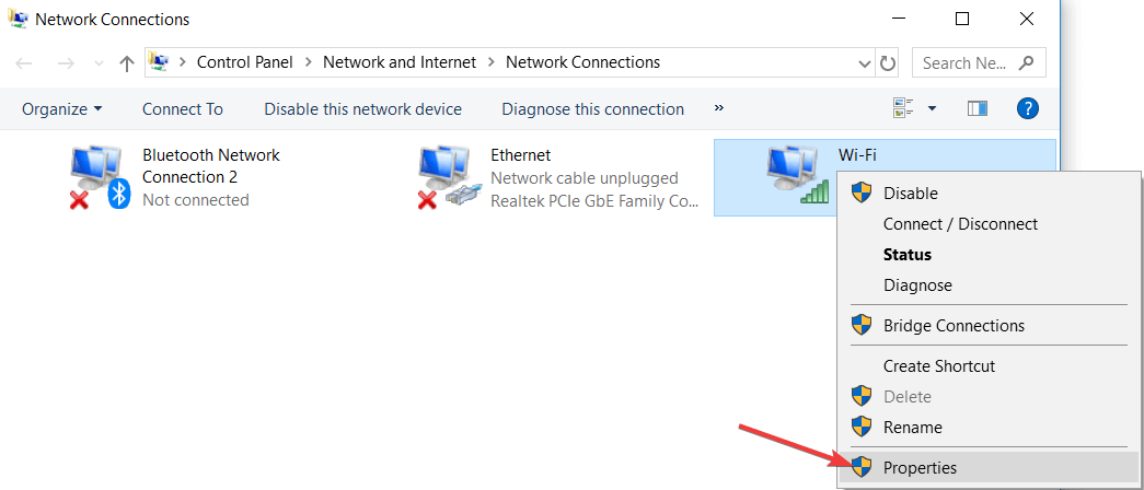Internet propriétés DNS serveur ne répond pas wifi