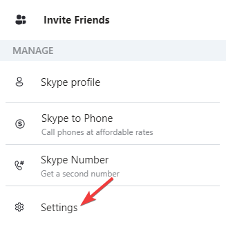 Nastavení Skype
