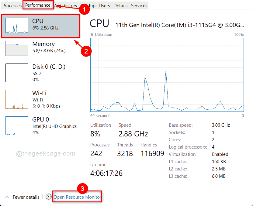 Åbn Resource Monitor Task Manager 11zon