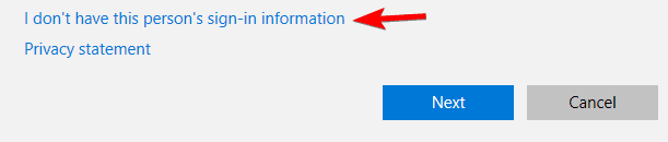 нямам информация за вход Windows 10 не може да влезе с акаунт в Microsoft нещо се обърка