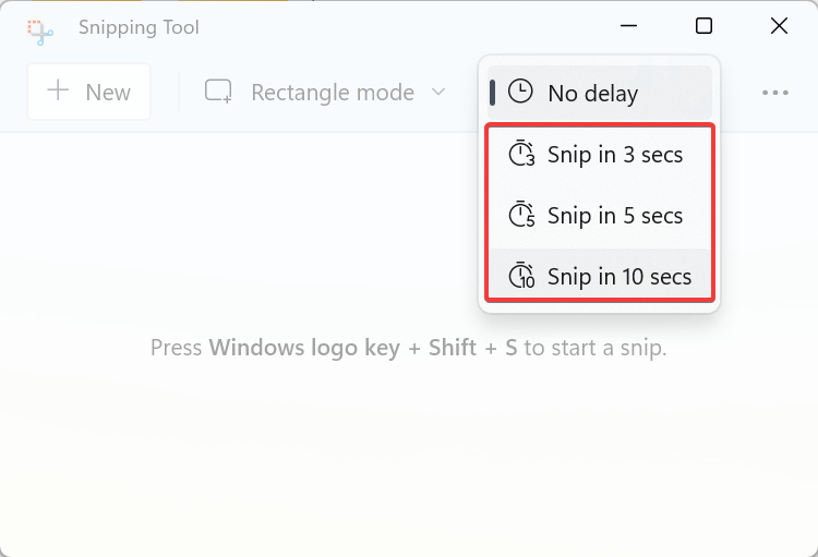 impostare un'operazione per catturare il volto dello schermo in Windows 11
