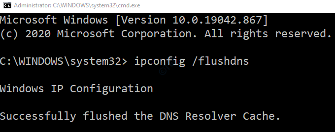 ipconfig Flush-DNS