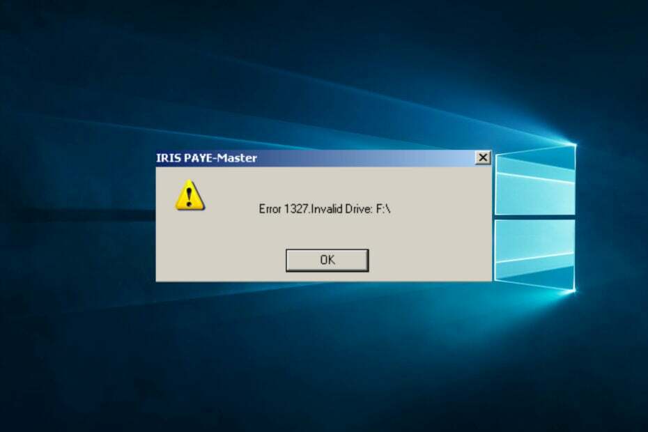 Chyba 1327 Neplatný disk při instalaci: 4 opravy k použití
