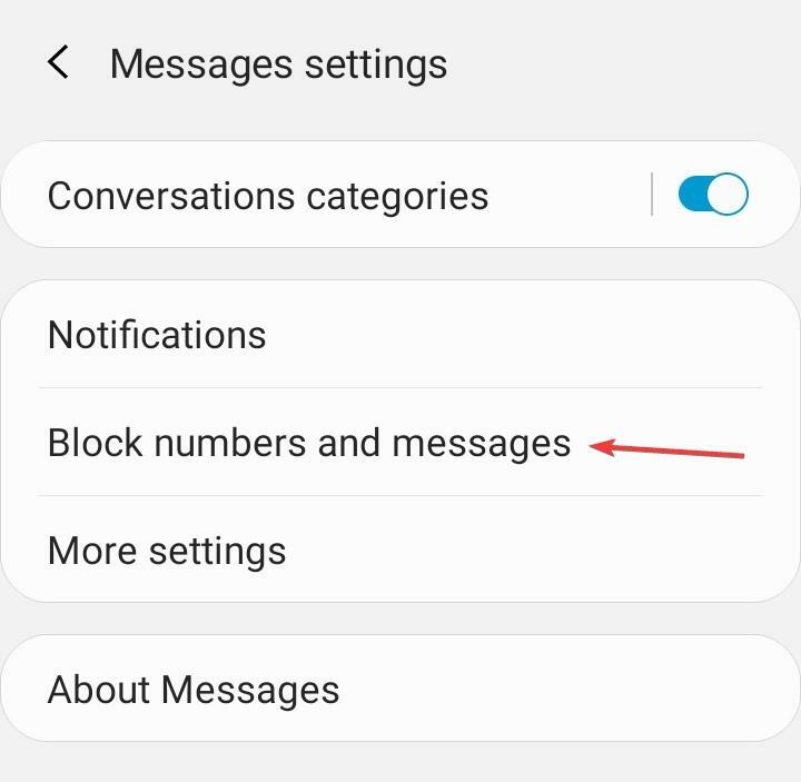 blokkeer nummers en berichten