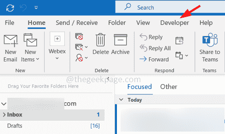 A fejlesztői mód engedélyezése a Microsoft Outlookban