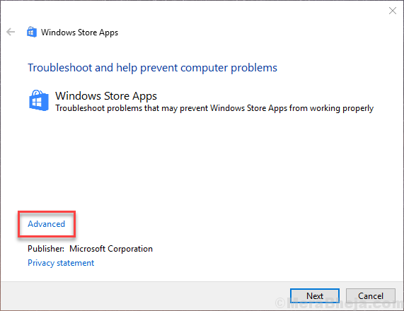 Solucionador de problemas da Windows Store avançado