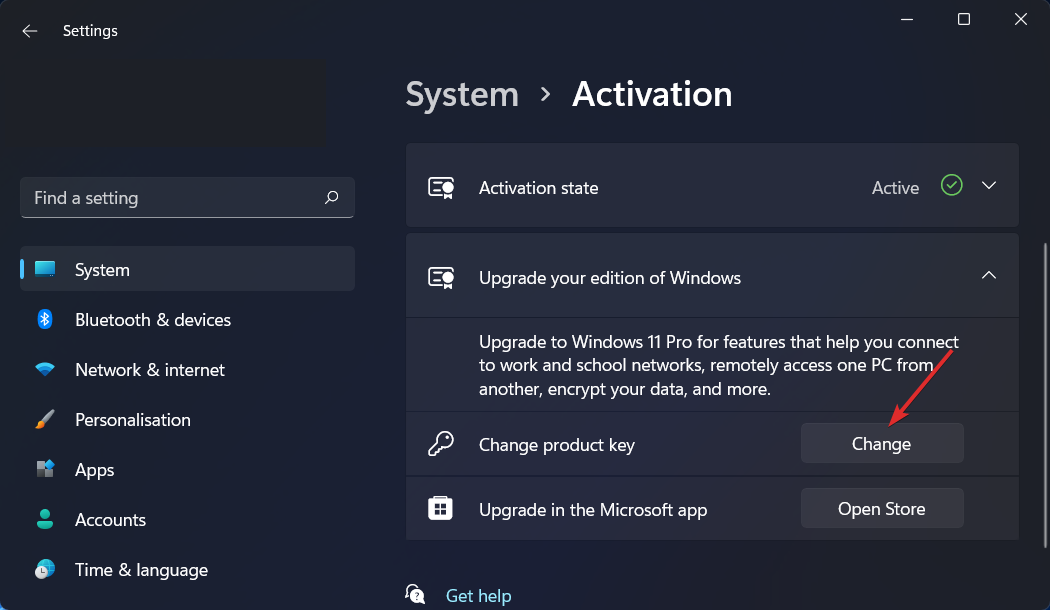 Zmień klucz Windows 11 błąd aktywacji 0xc004f213