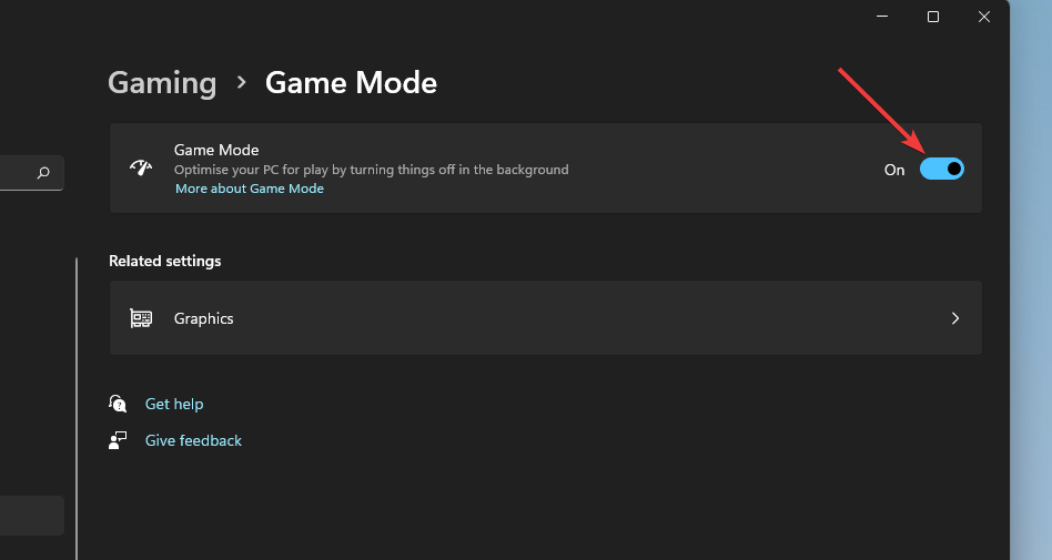 Game Mode-optie forza horizon 4 werkt niet windows 11