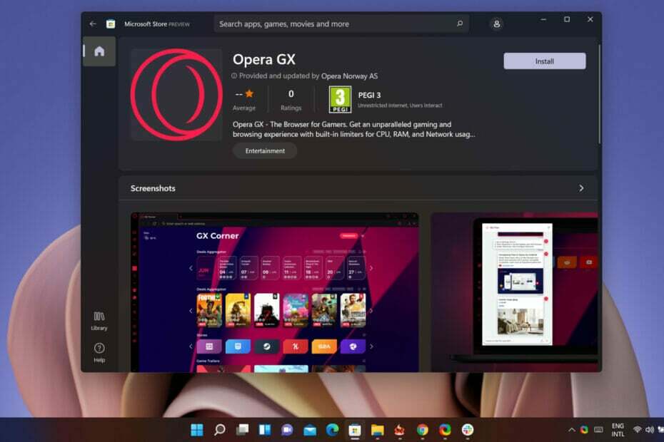 Du kan nu hitta Opera GX i Windows 11 Store