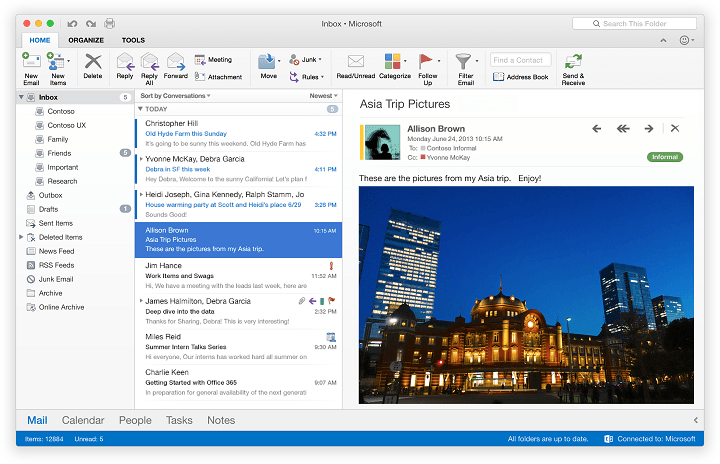 Javítás: Az Outlook 2016 for Mac lefagy az OS X El Capitan operációs rendszerben