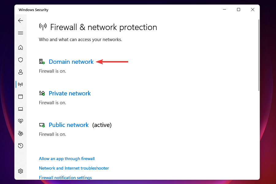 Dezactivați firewall pentru a instala driverele Nvidia în Windows 11