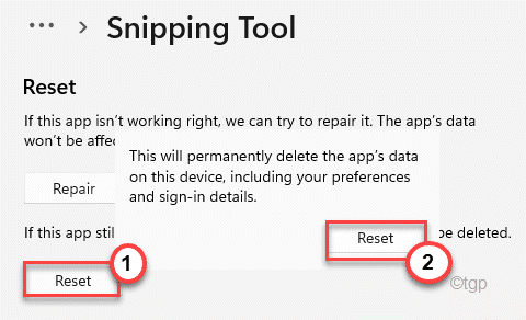 Snipping Tool Min'i Sıfırla
