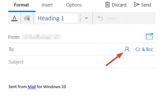 Skapa en grupp i Windows 10 Mail