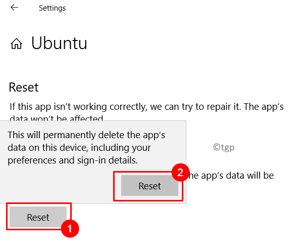 Linux-app resetten Min