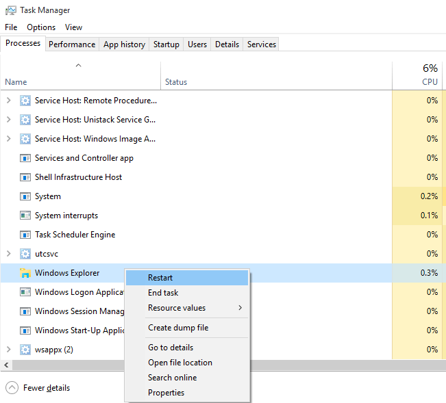 Come risolvere il menu Start non funziona Problema in Windows 10