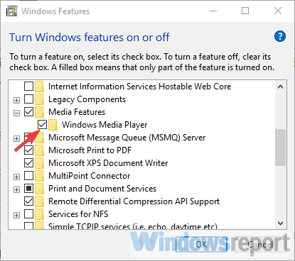 Windows Media Playeris tekkis probleem nahafailiga