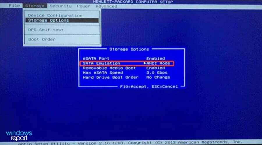 Defina SATA para o modo AHCI para corrigir não é possível instalar o Windows 11 no SSD