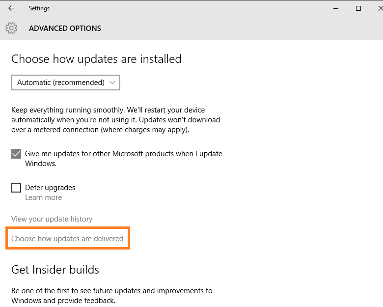 select-update-settings