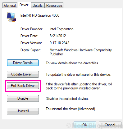 Vrati unatrag ažuriranja Otkriven prekršaj provjere upravljačkog programa Windows 10