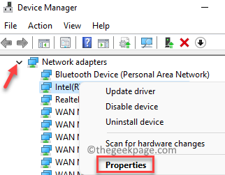 Device Manager Network Adapters คลิกขวา Properties