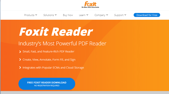 Веб-страница Foxit Reader Ошибка Adobe Reader 110