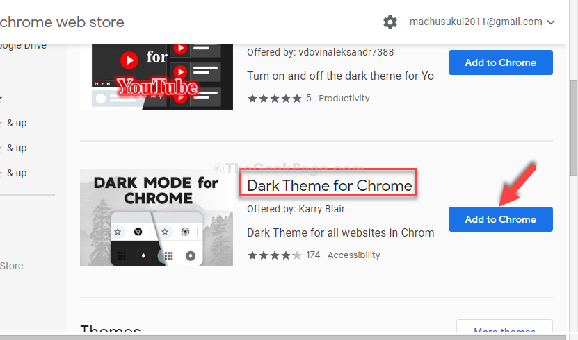 Donker thema voor Chrome Karry Blair Toevoegen aan Chrome