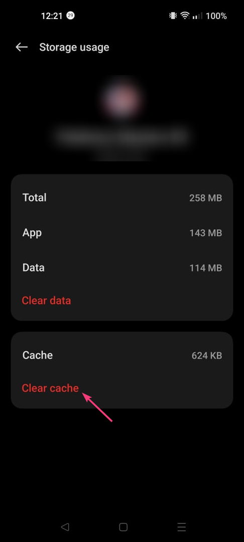 Svuota la cache dell'app: codice errore Paramount Plus 3205